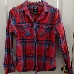American Eagle Plaid Button Up Shirt